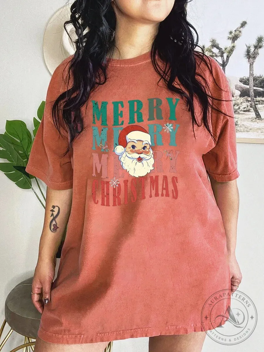 Merry Christmas Santa Claus Holiday Graphic T-Shirt