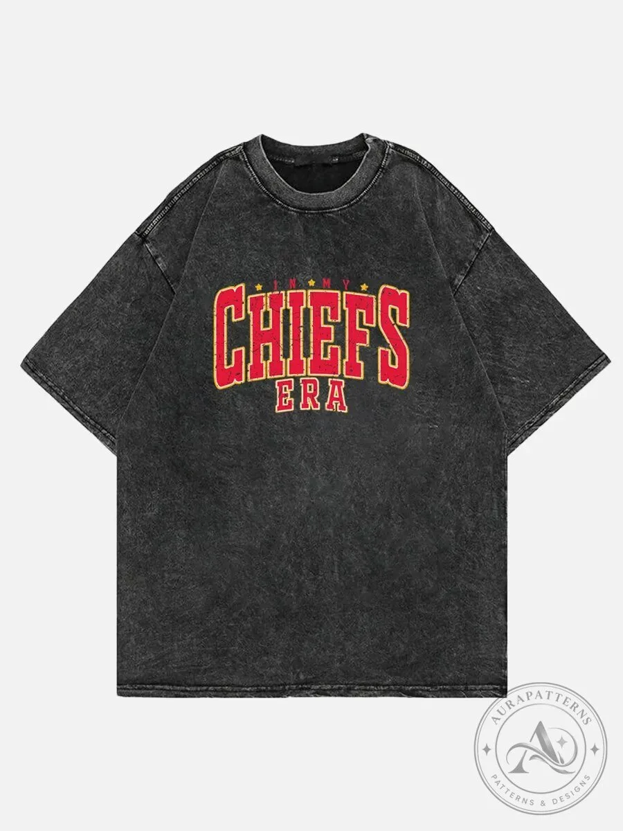 Kansas City Chiefs In My Era Washed Black Distressed T-Shirt