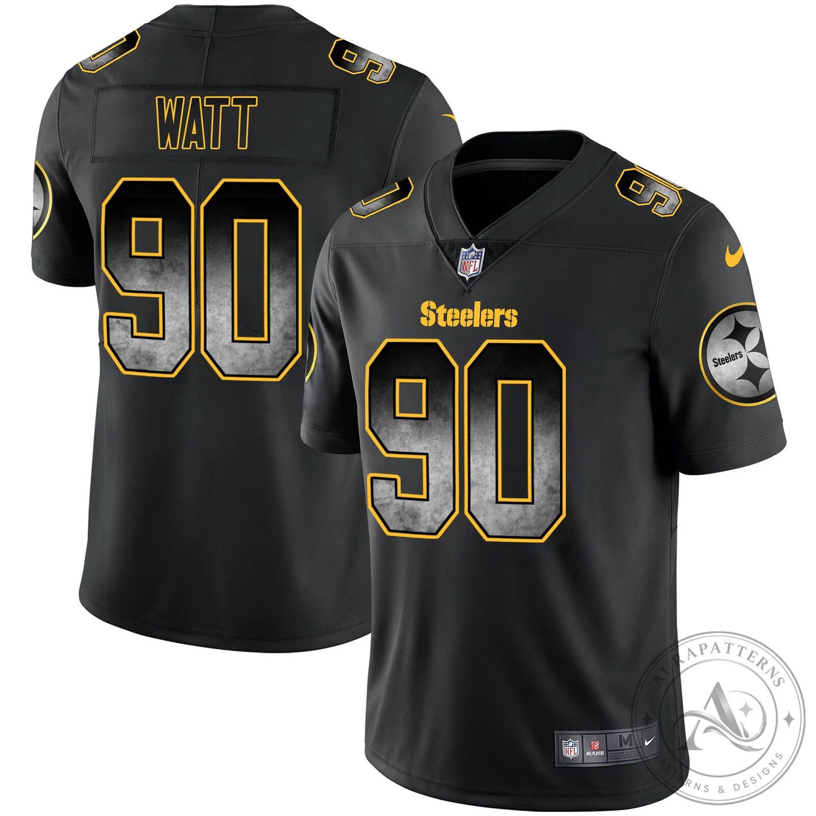 Pittsburgh Steelers Black Football Jersey featuring T. J. Watt