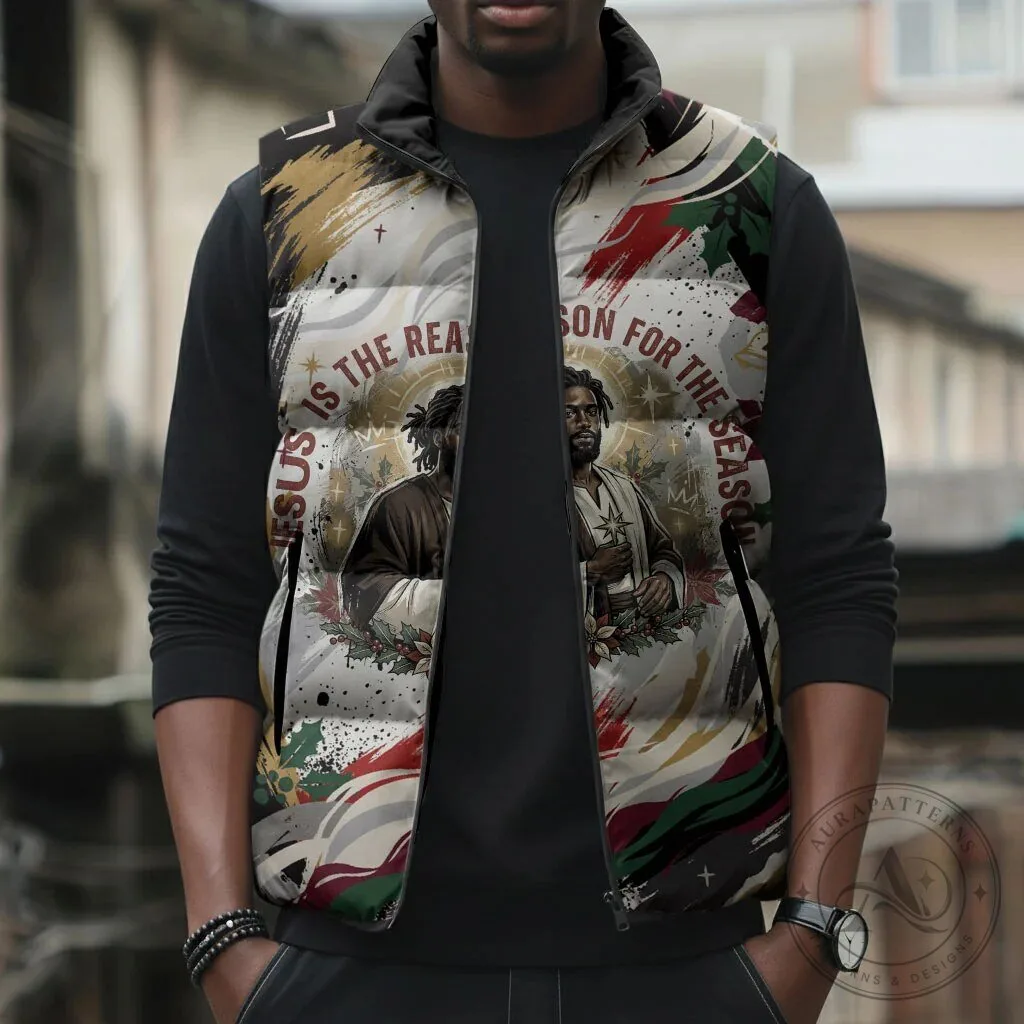 Jesus Is The Reason For The Season Religious Christian Puffer Vest 13 Jesus Is The Reason For The Season Religious Christian Puffer Vest