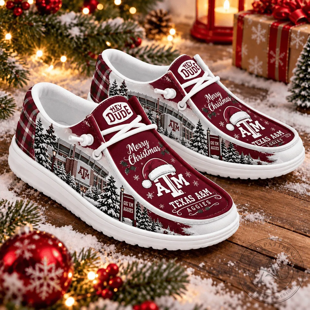 Texas A&M Aggies Merry Christmas Loafer Shoes - Holiday Season Footwear