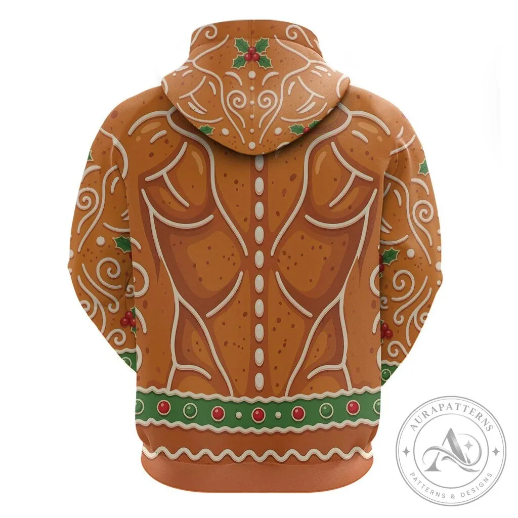 Gingerbread Gains Bodybuilder Christmas Holiday Full Zip Hoodie 10 Gingerbread Gains Bodybuilder Christmas Holiday Full Zip Hoodie