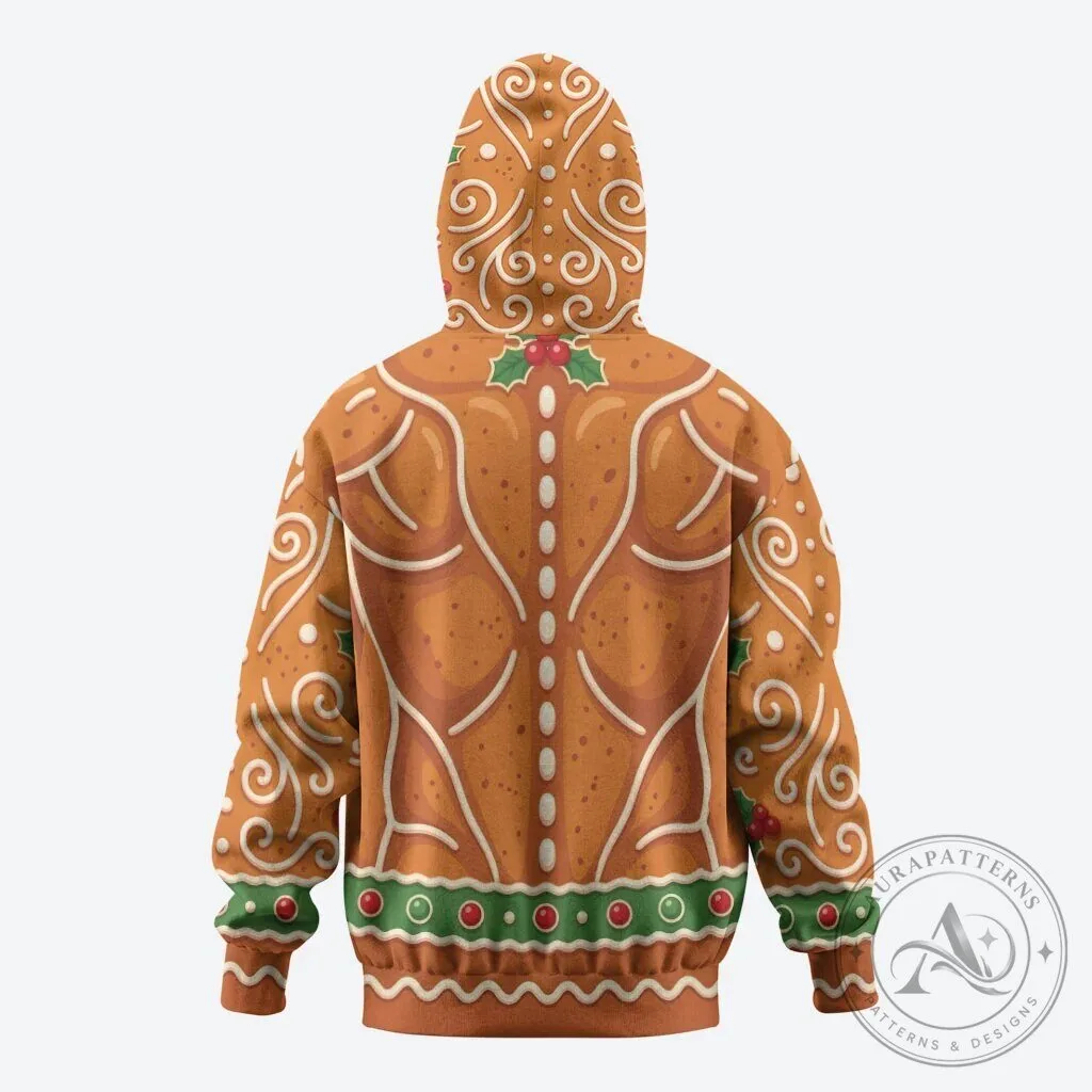 Gingerbread Gains Bodybuilder Christmas Holiday Full Zip Hoodie 13 Gingerbread Gains Bodybuilder Christmas Holiday Full Zip Hoodie