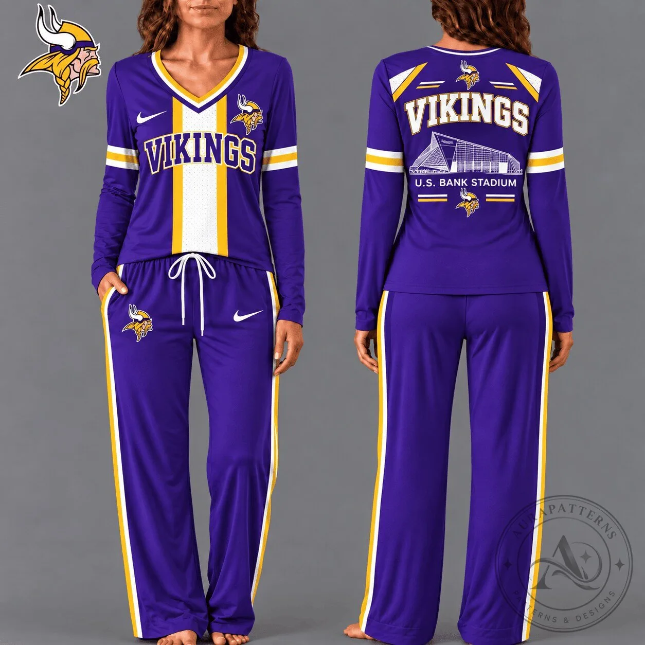 Minnesota Vikings Gameday Pajamas Set - Women's NFL Sleepwear