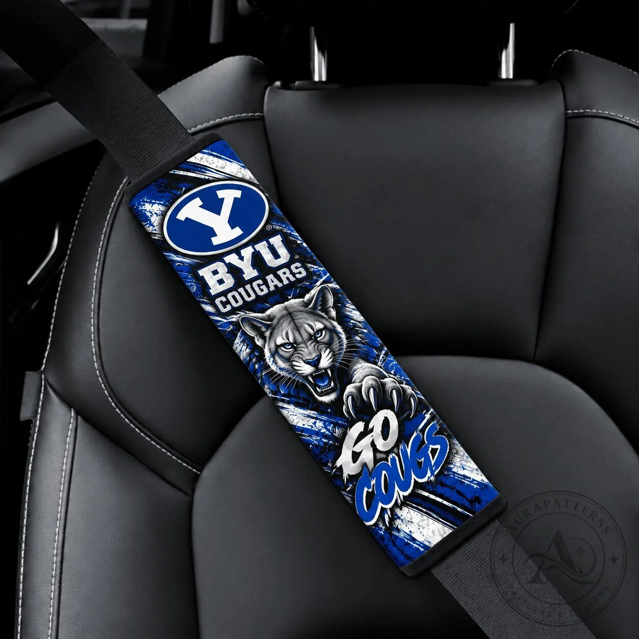 BYU Cougars Go Cougars Car Seat Belt Cover Shoulder Pad