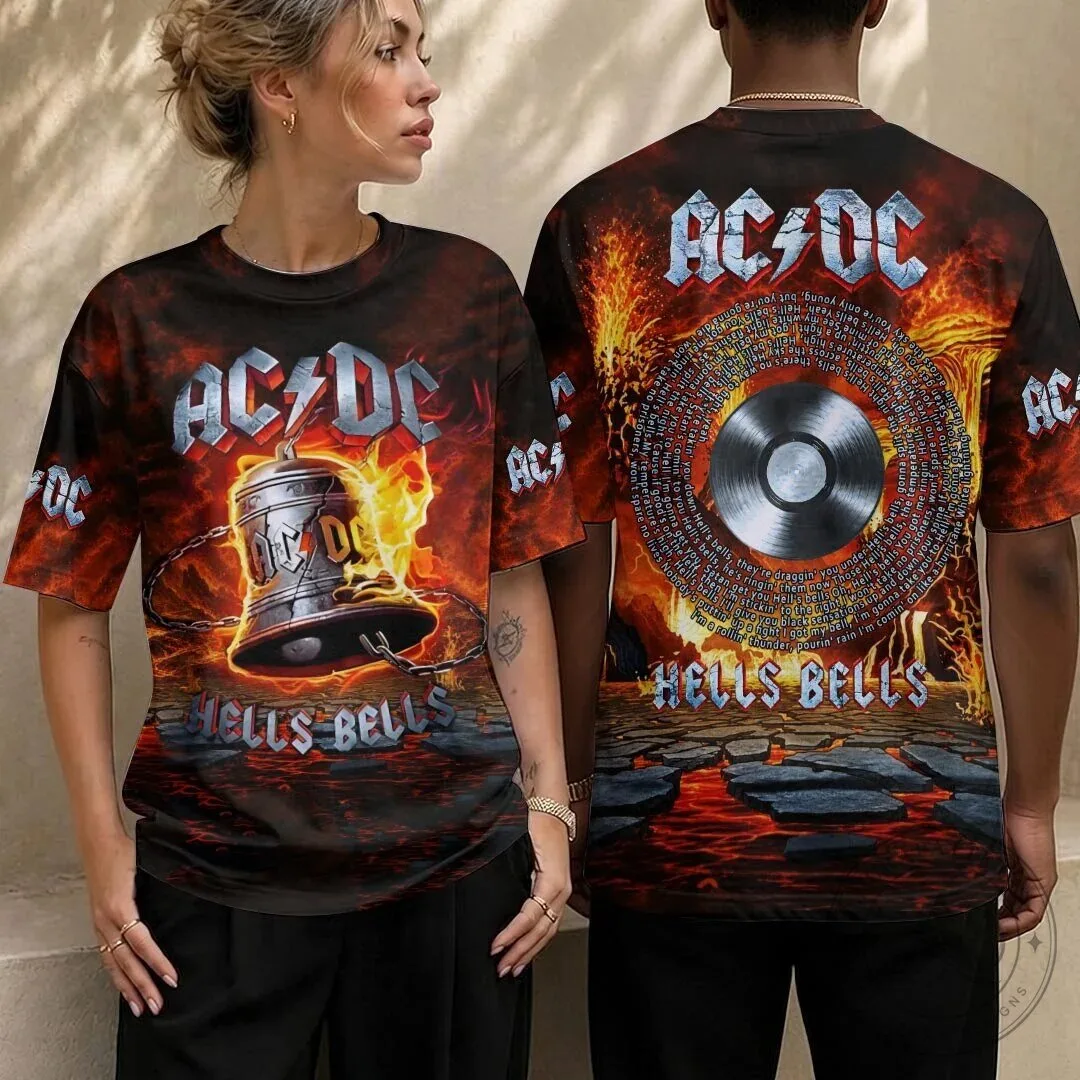 AC/DC Hells Bells Album Art Rock Band T-Shirt