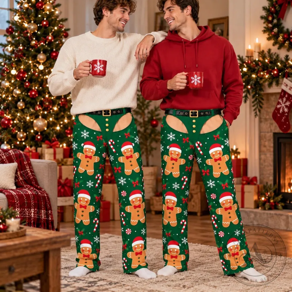 Funny Gingerbread Man Christmas Open Butt Holiday Gag Lounge Pants Funny Gingerbread Man Christmas Open Butt Holiday Gag Lounge Pants