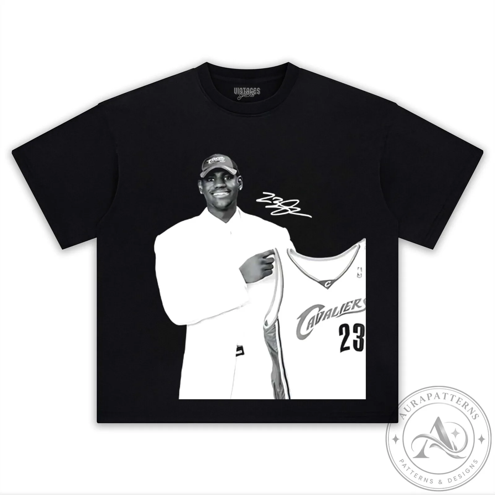 LeBron James Cleveland Cavaliers Draft Day Number 23 Black T-Shirt