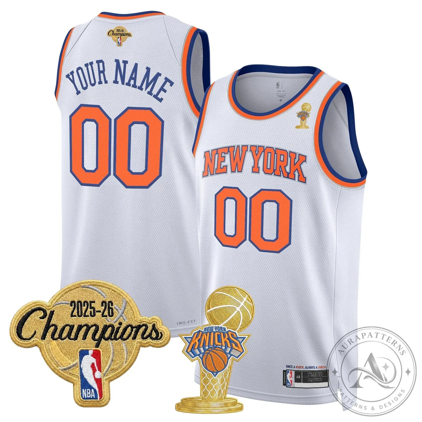 New York Knicks 2026 Champions Custom Swingman Basketball Jersey