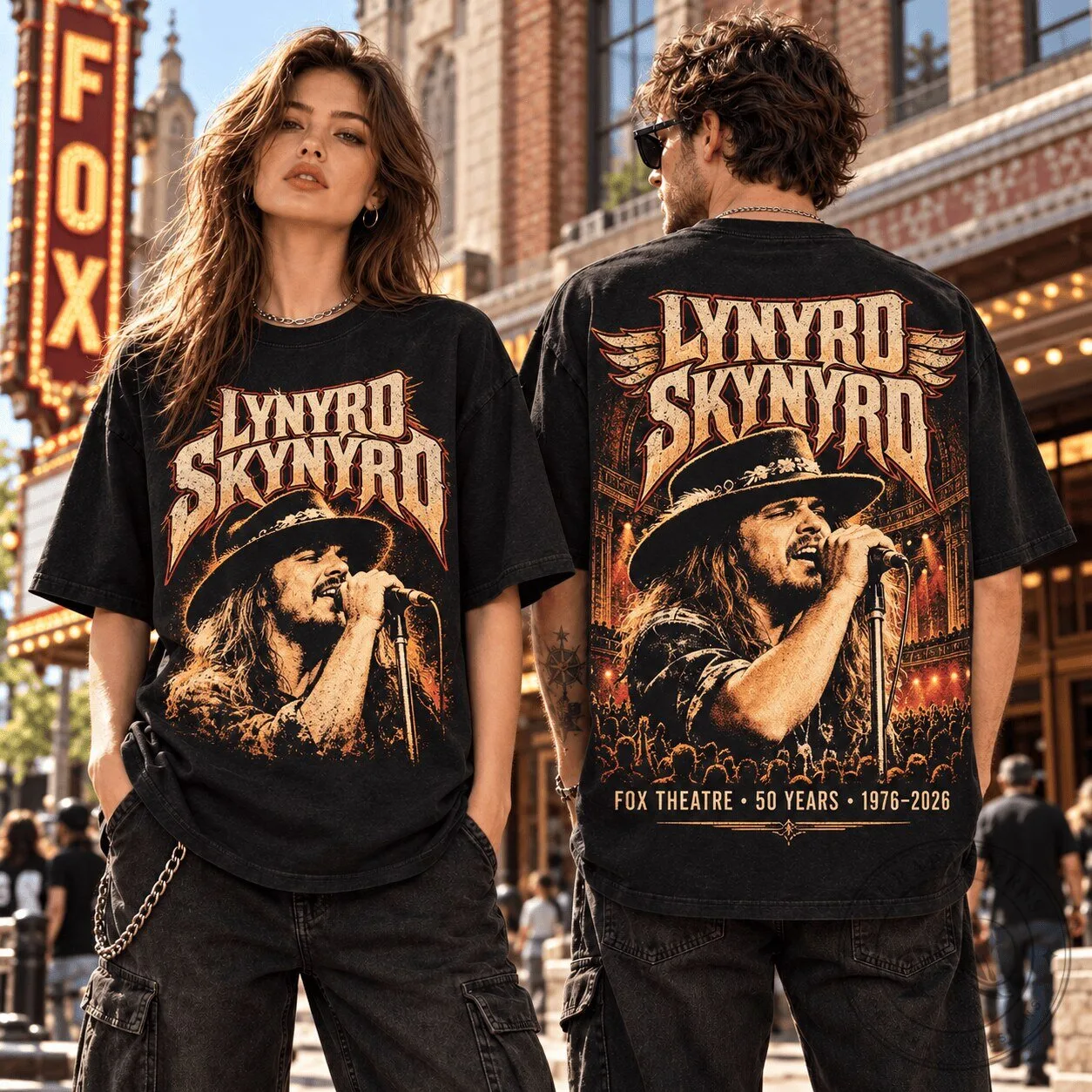 Lynyrd Skynyrd Fox Theatre 50 Years 1976-2026 Live Tribute Concert T-Shirt