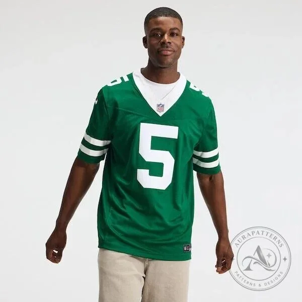 Garrett Wilson New York Jets Green Football Jersey Number 5 19 Garrett Wilson New York Jets Green Football Jersey Number 5