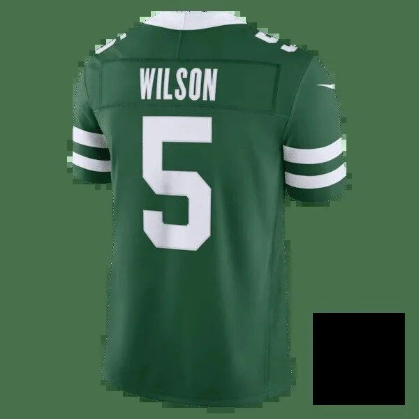 Garrett Wilson New York Jets Green Football Jersey Number 5 24 Garrett Wilson New York Jets Green Football Jersey Number 5