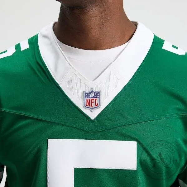 Garrett Wilson New York Jets Green Football Jersey Number 5 25 Garrett Wilson New York Jets Green Football Jersey Number 5