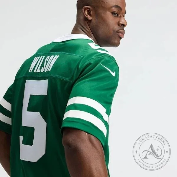 Garrett Wilson New York Jets Green Football Jersey Number 5 26 Garrett Wilson New York Jets Green Football Jersey Number 5