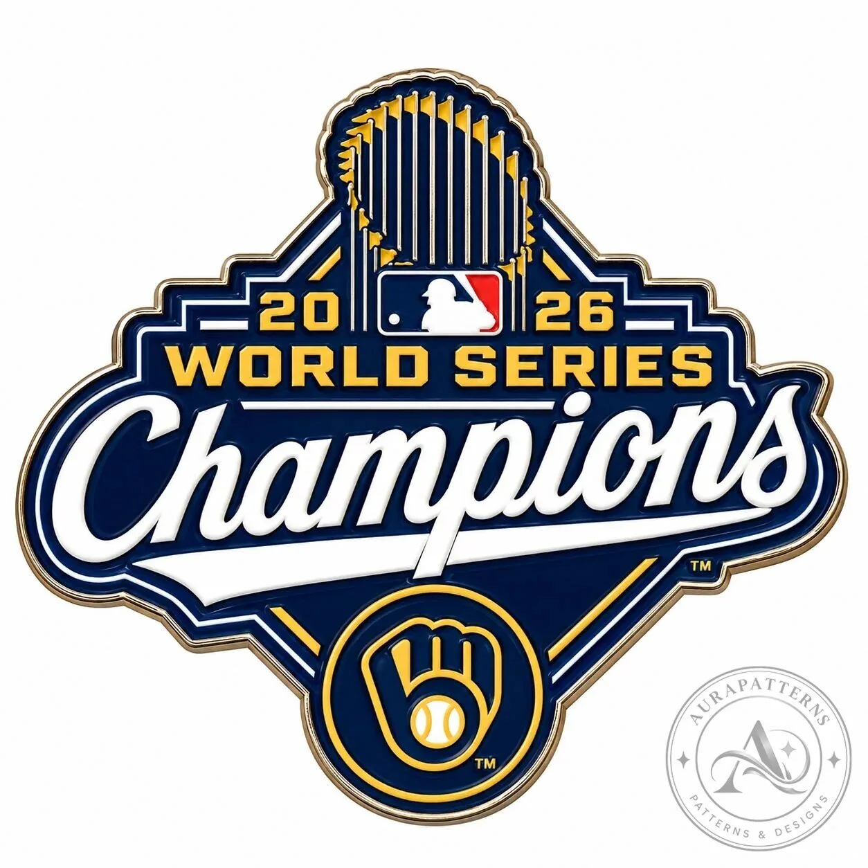 Milwaukee Brewers 2026 World Series Champions MLB Baseball Logo Pin