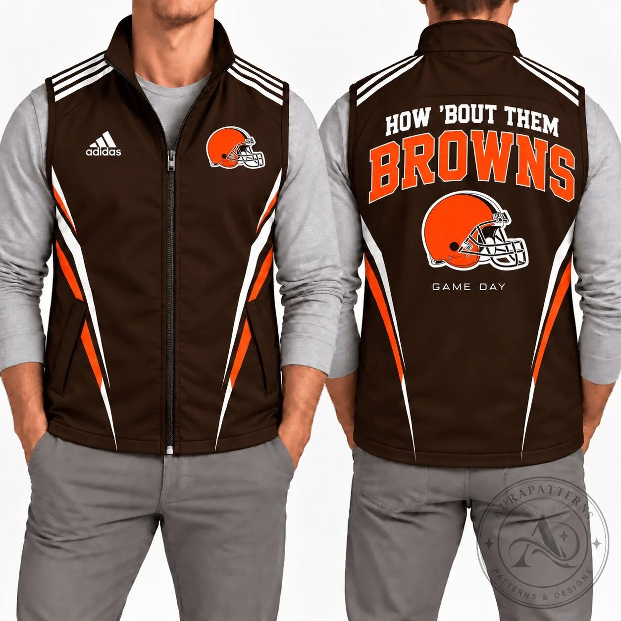 Cleveland Browns NFL Game Day Athletic Zip Up Vest for Men
